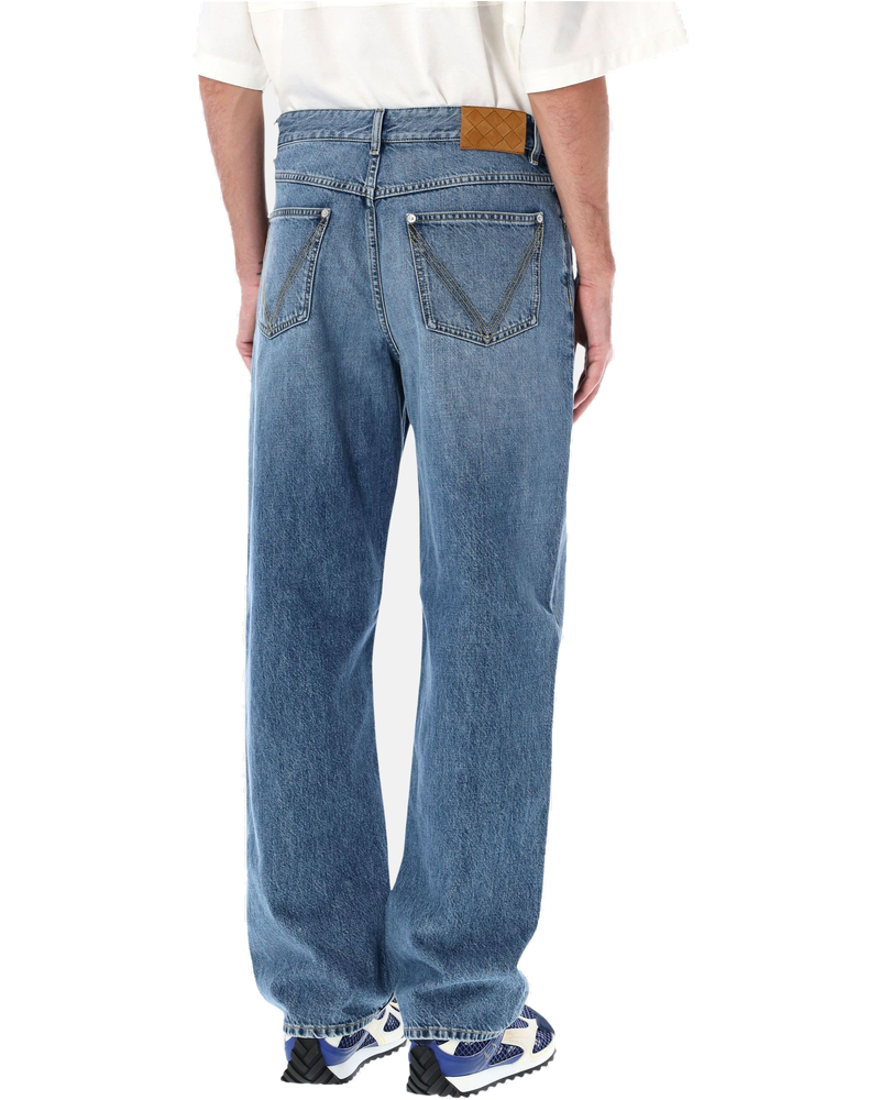 Wide Leg Cotton Jeans Bottega veneta оригінал – Купити в Україні