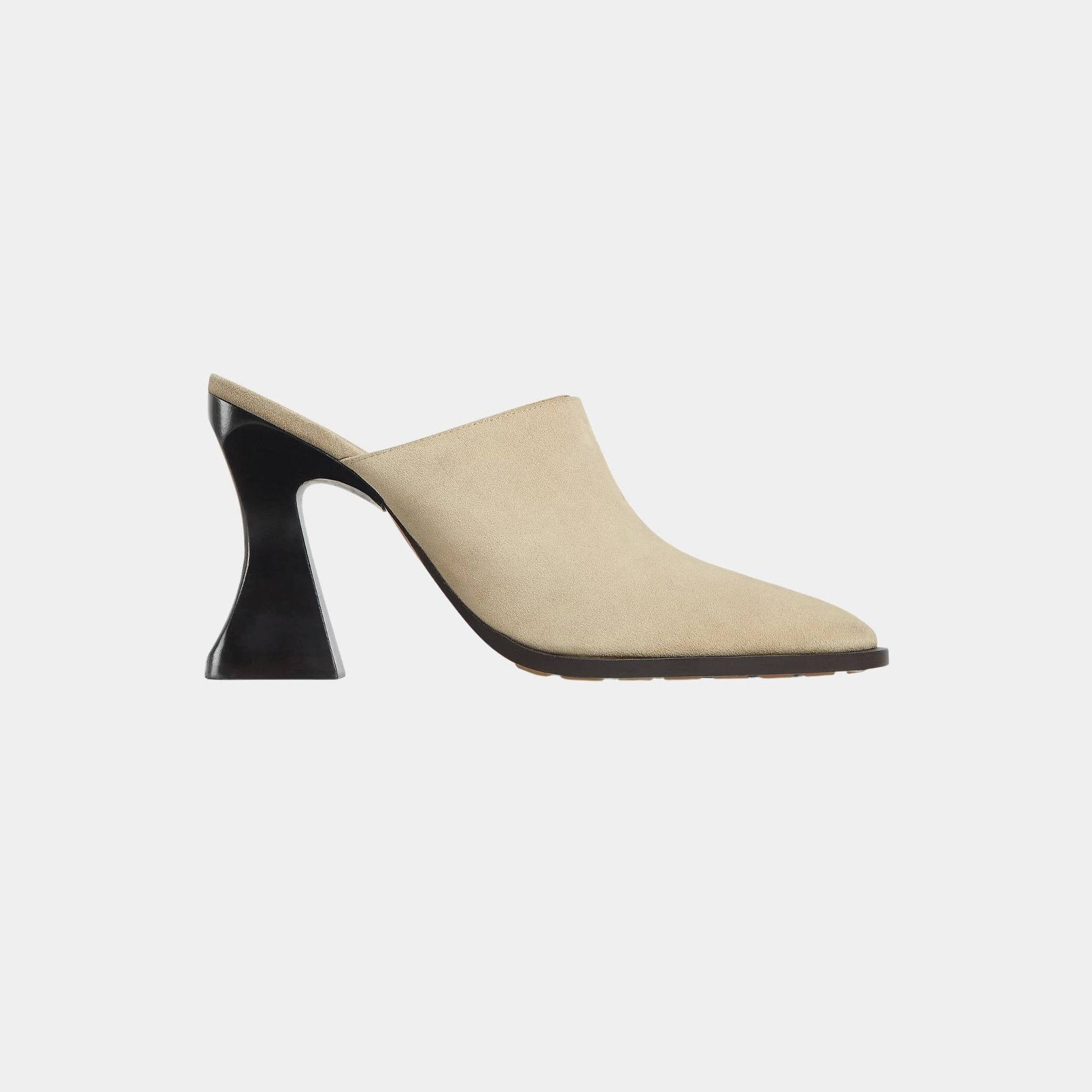 Cha-Cha Suede Mule Pump With Sculptural Heel Bottega veneta – Гарантія оригінальності – збільшений вид