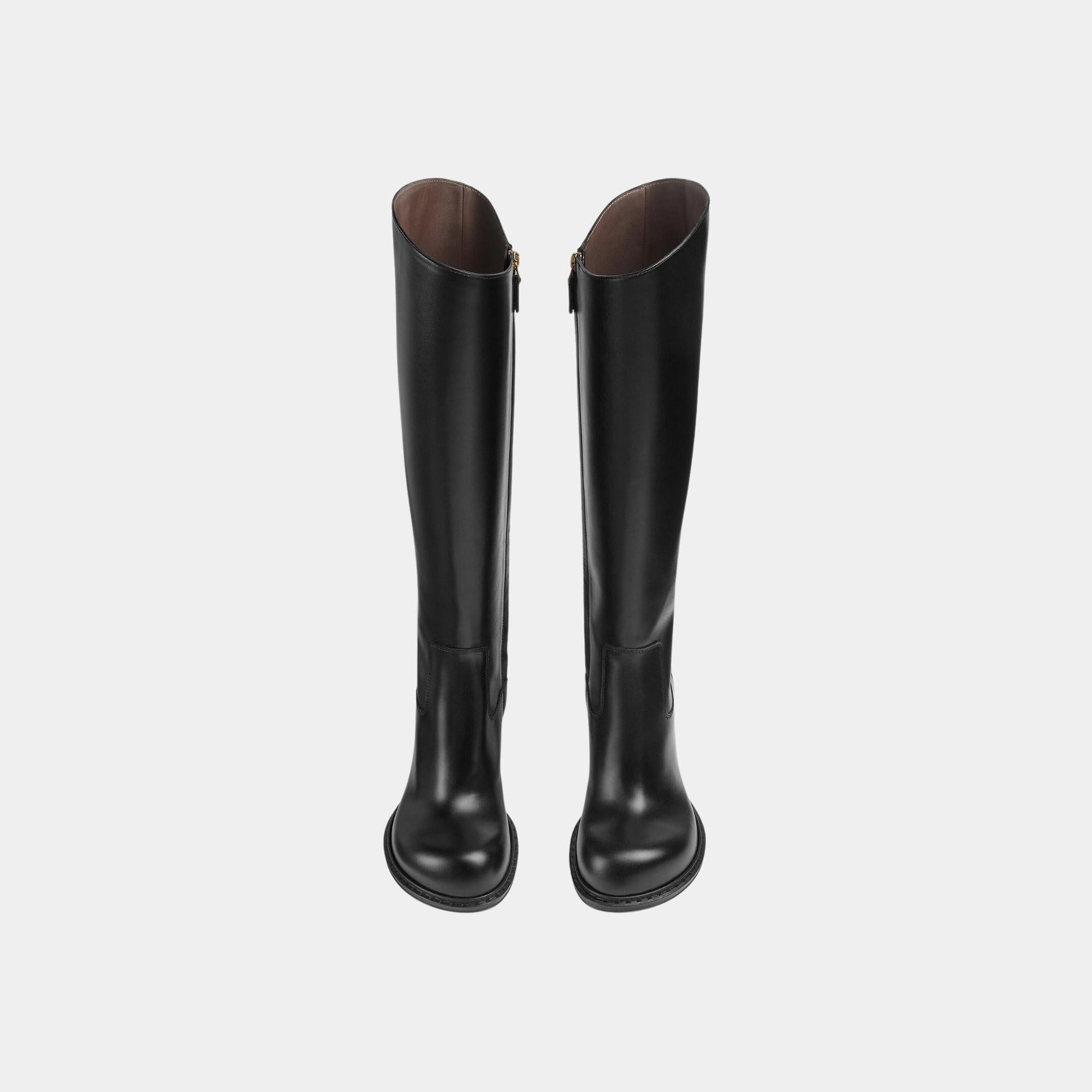 Cliff Knee-High Boot Calfskin With Voluminous Toe Shape Bottega veneta – Гарантія оригінальності – вид ззаду