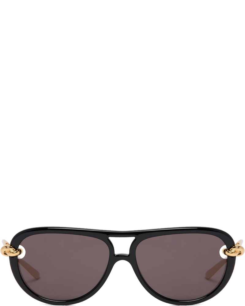 Оригінальна Black Aviator Knot Sunglasses Bottega veneta