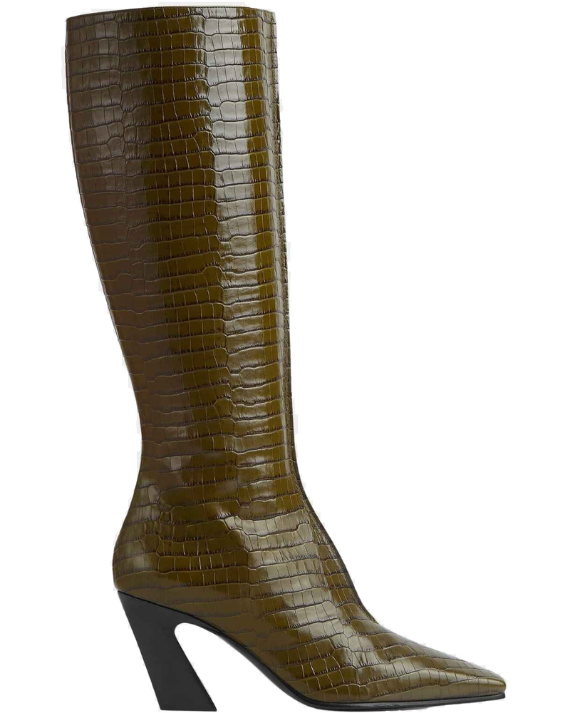 Lewis Knee-High Boot Crocodile Effect Leather Bottega veneta оригінал – Купити в Україні