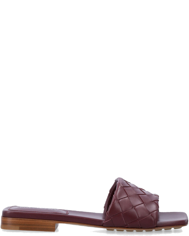 Оригінальна Parco Flat Mule Woven Burgundy Bottega veneta