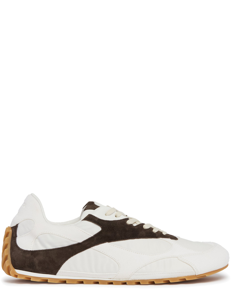 Оригінальна White And Brown Orbit Flash Sneakers Bottega veneta