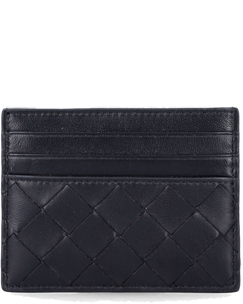 Intrecciato Credit Card Case In Black Nappa Bottega veneta – Гарантія оригінальності