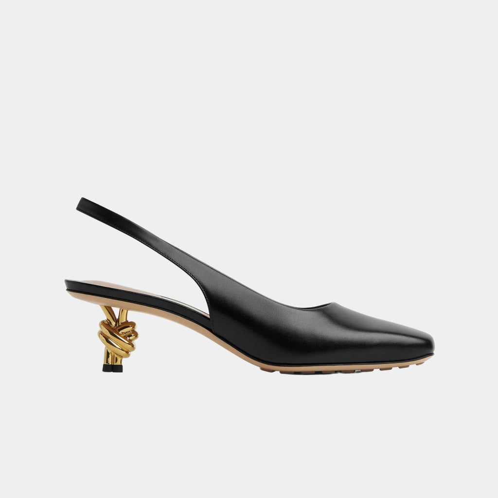 Knot Leather Slingback Pump MID Heel Bottega veneta оригінал – Купити в Україні – збільшений вид