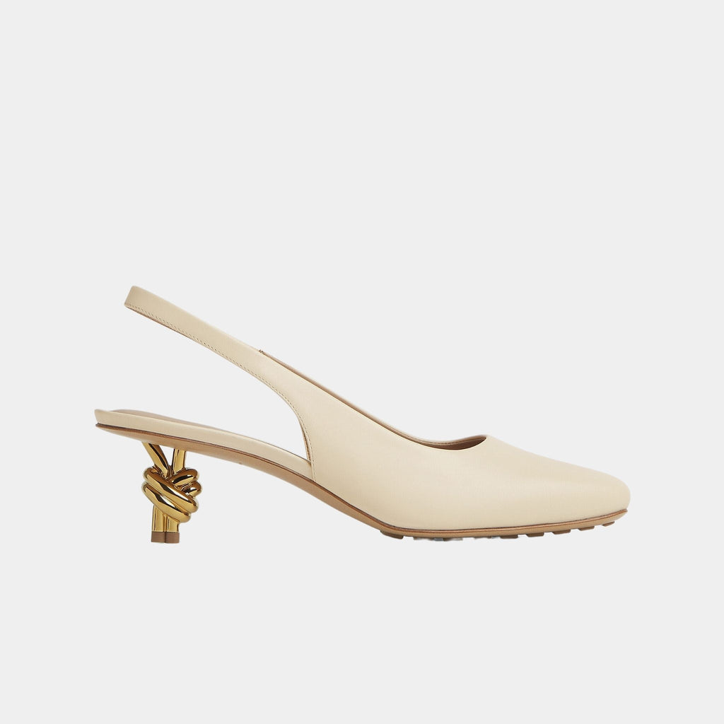Knot Leather Slingback Pump MID Heel Bottega veneta оригінал – Купити в Україні – боковий вид