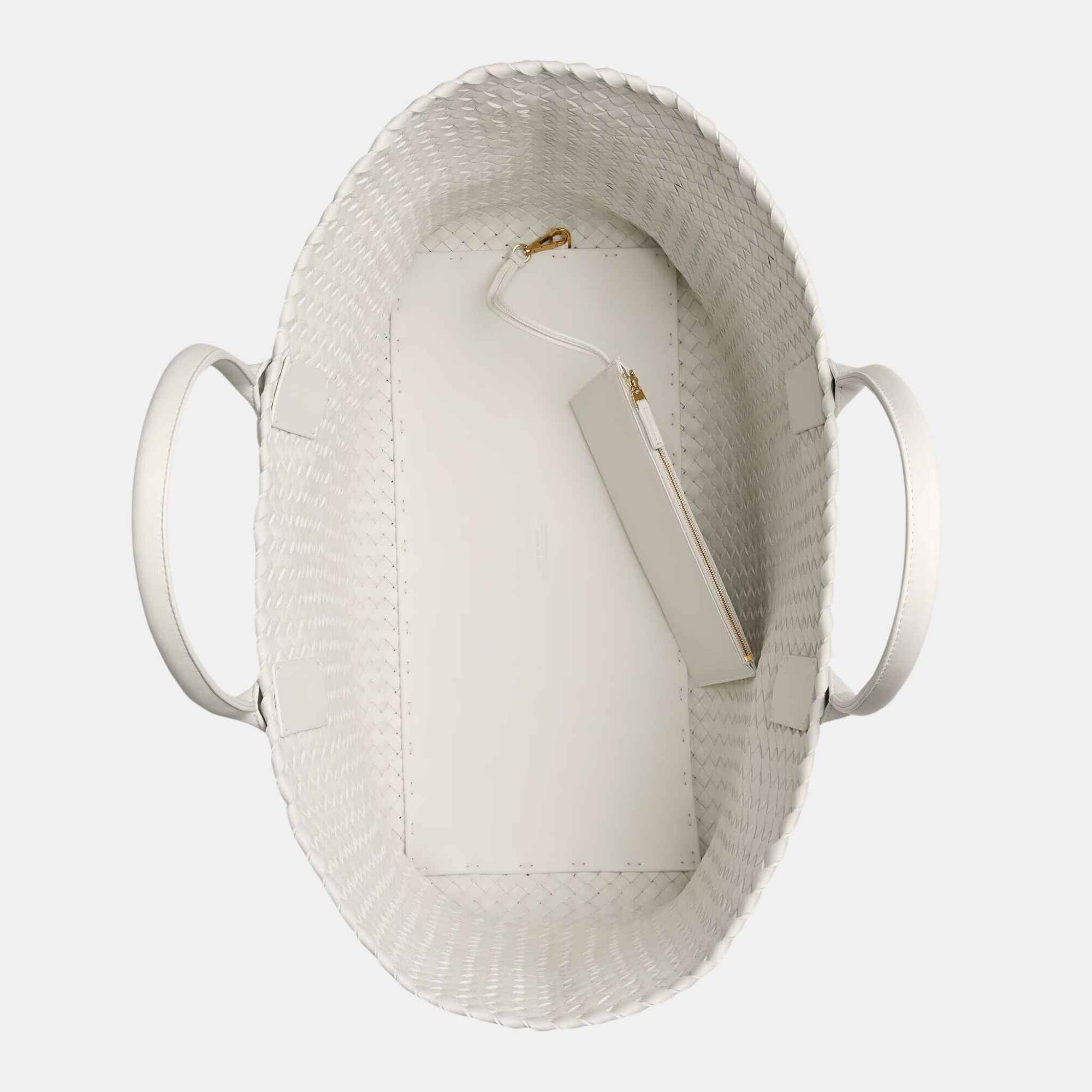 Large Cabat Tote In White & Dark Red Leather Bottega veneta оригінал – Купити в Україні – детальний вид