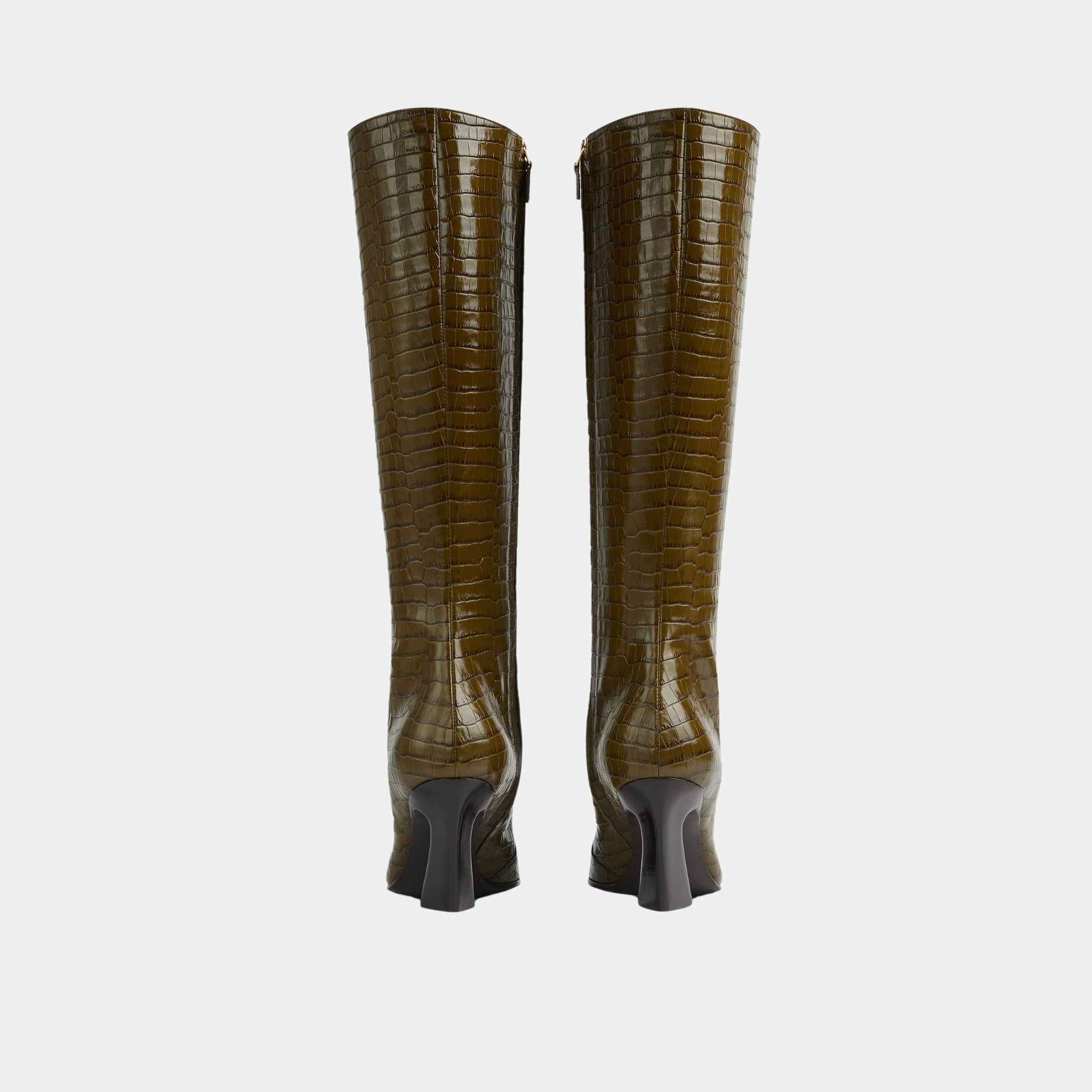 Lewis Knee-High Boot Crocodile Effect Leather Bottega veneta оригінал – Купити в Україні – детальний вид
