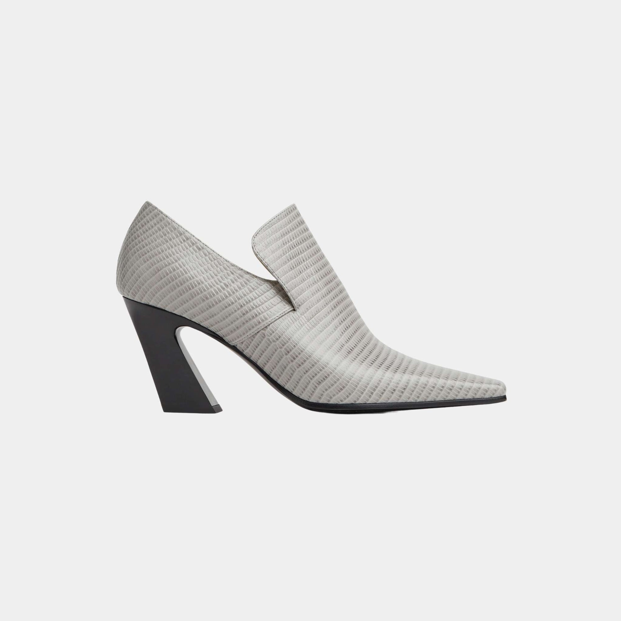 Lewis Lizard Effect Leather Pump Loafer Bottega veneta – Гарантія оригінальності – боковий вид