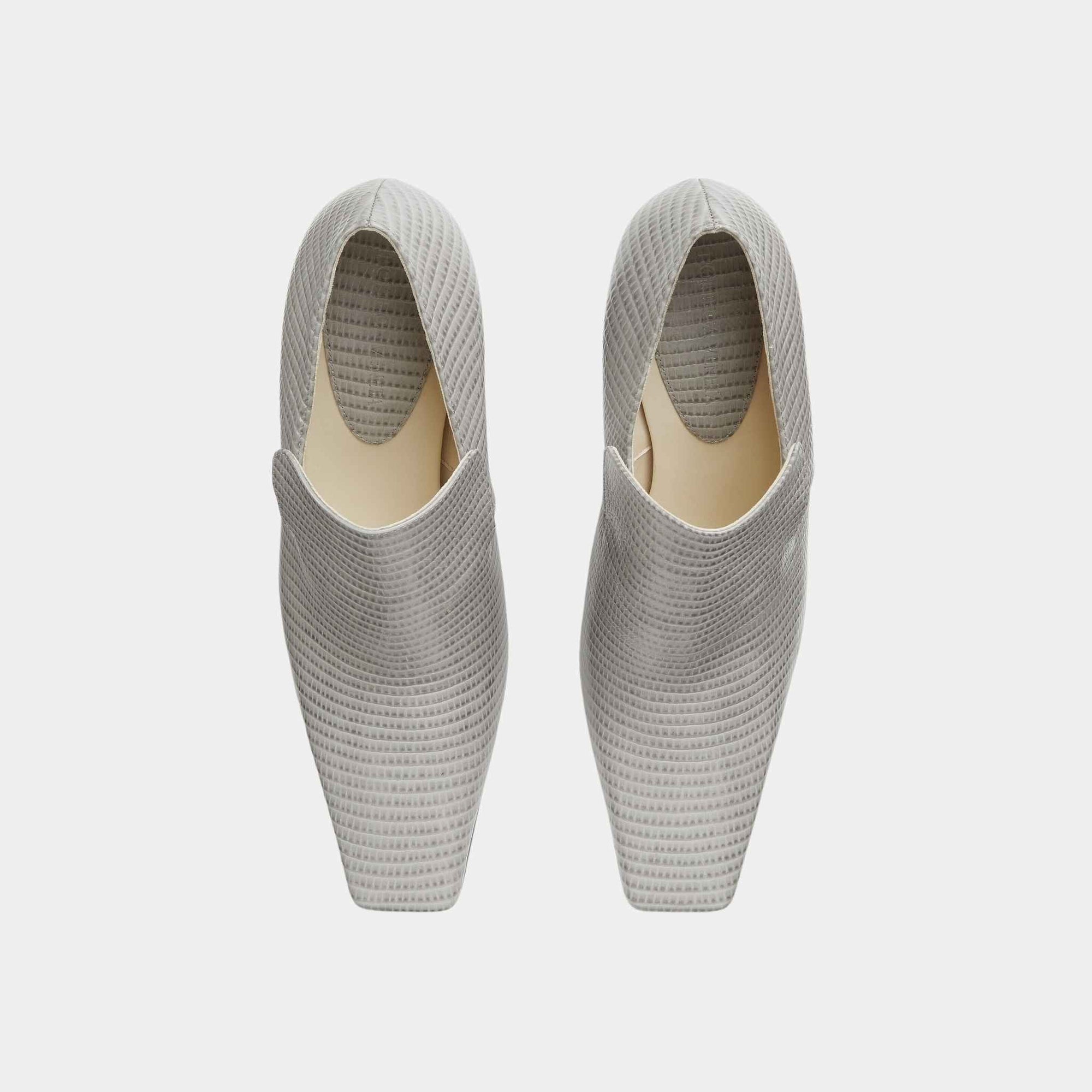 Lewis Lizard Effect Leather Pump Loafer Bottega veneta – Гарантія оригінальності – вид ззаду
