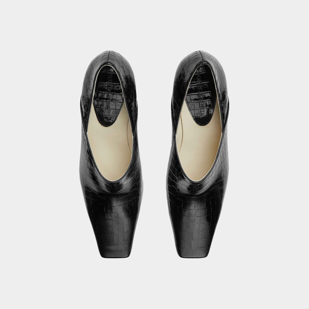 Lewis Pump Crocodile Effect Leather Bottega veneta – Гарантія оригінальності – вид ззаду