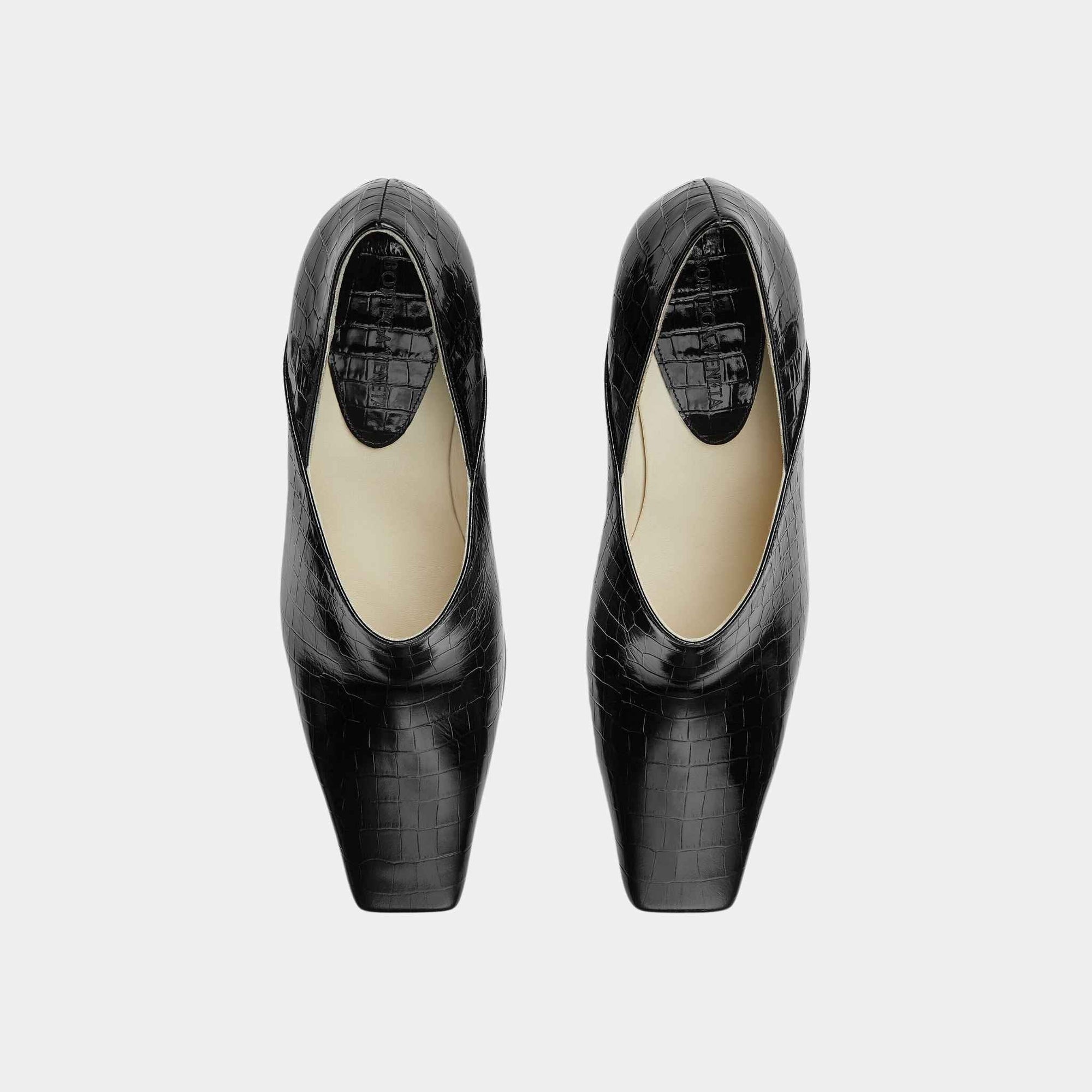 Lewis Pump Crocodile Effect Leather Bottega veneta – Гарантія оригінальності – вид ззаду