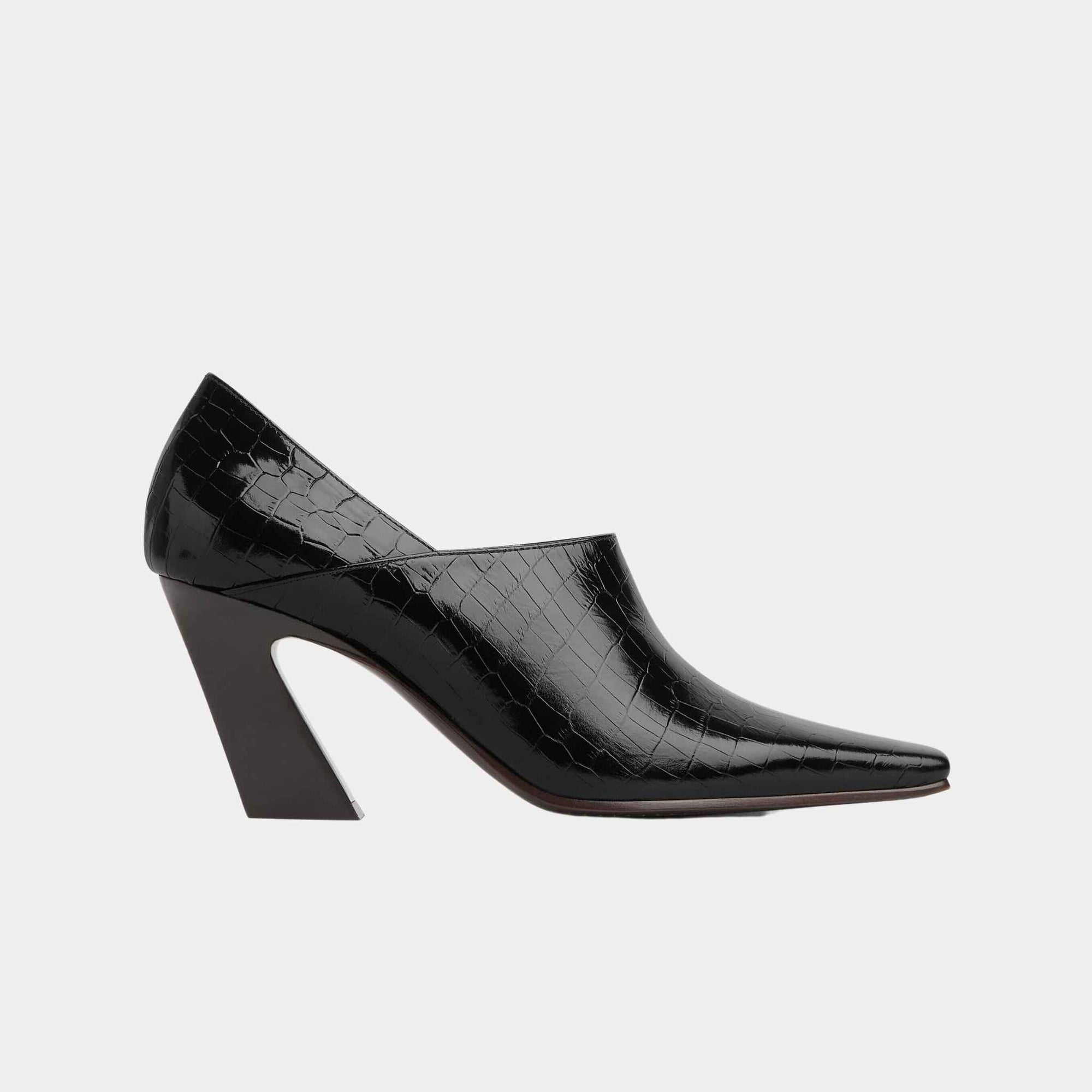 Lewis Pump Crocodile Effect Leather Bottega veneta – Гарантія оригінальності – боковий вид
