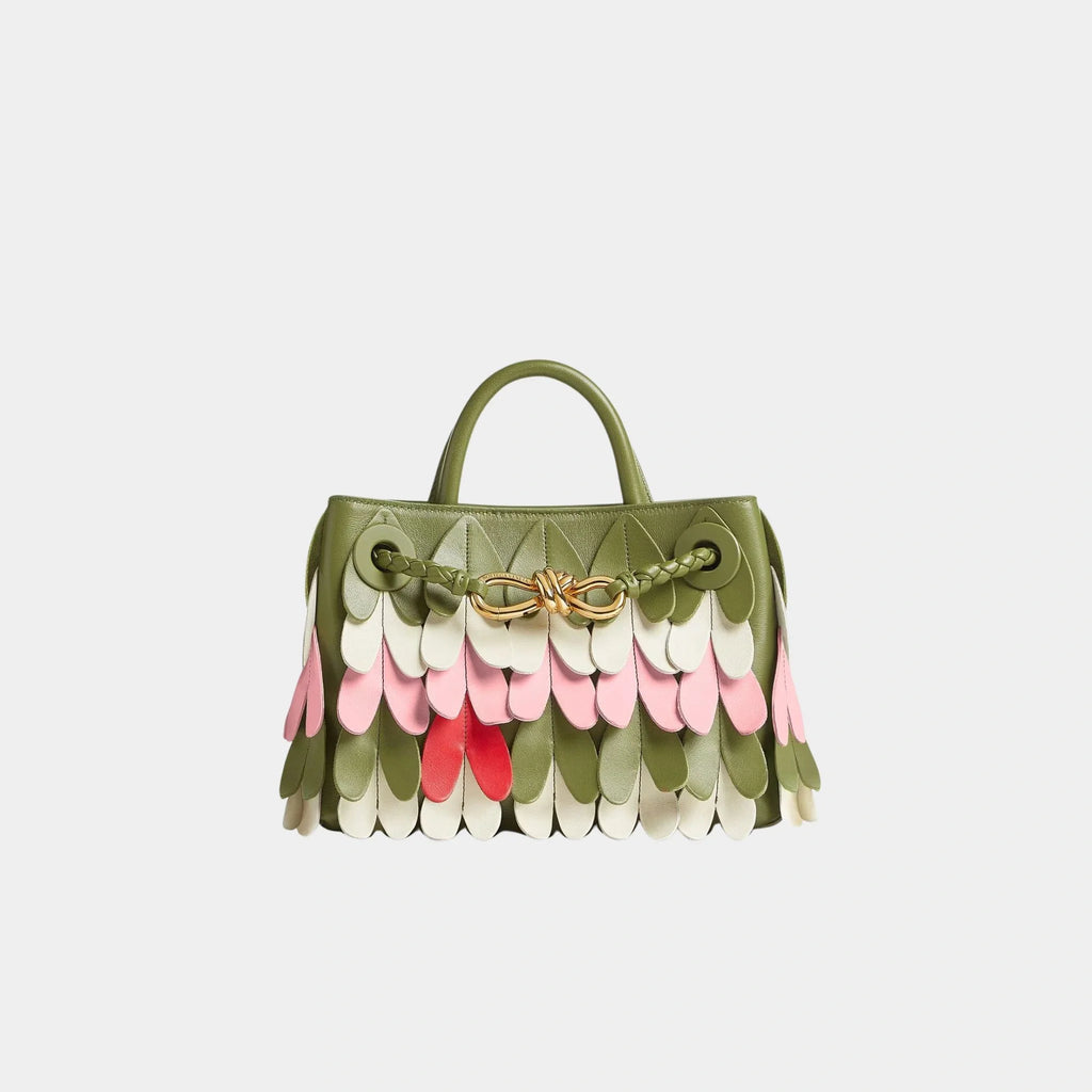 Оригінальна Mini Andiamo Nappa Leather With All-Over Heart Detailing Bottega veneta – боковий вид