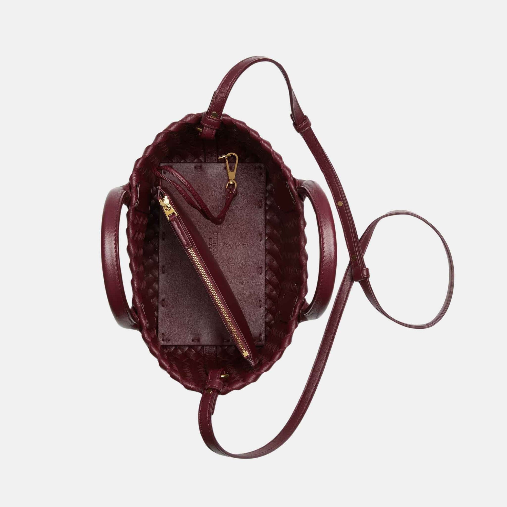 Mini Cabat Intreccio Leather Tote Bag Barolo White Bottega veneta оригінал – Купити в Україні – детальний вид