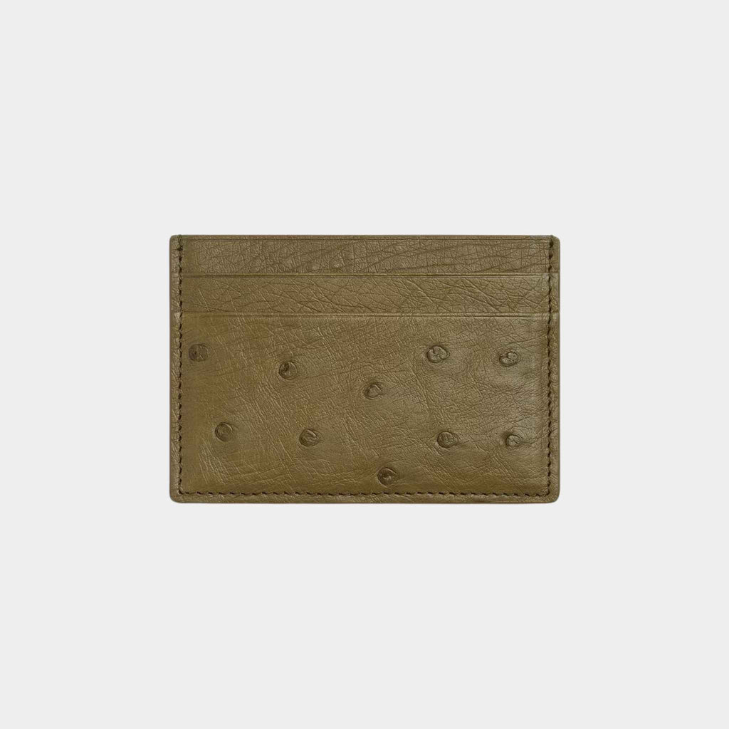 Ostrich Leather Credit Card Case Bottega veneta оригінал – Купити в Україні – вид ззаду