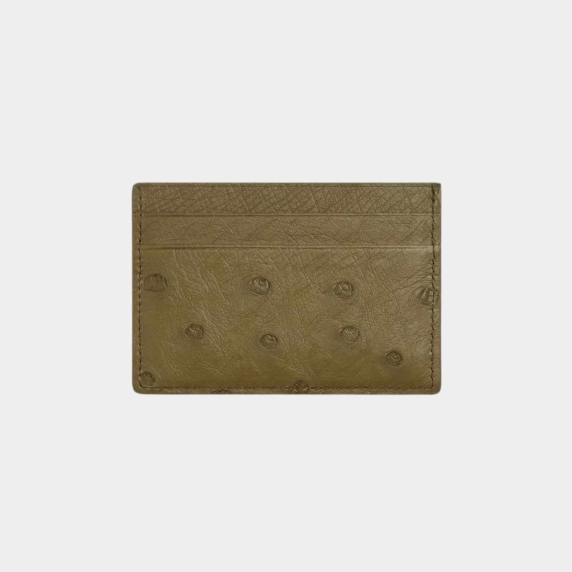 Ostrich Leather Credit Card Case Bottega veneta оригінал – Купити в Україні – боковий вид