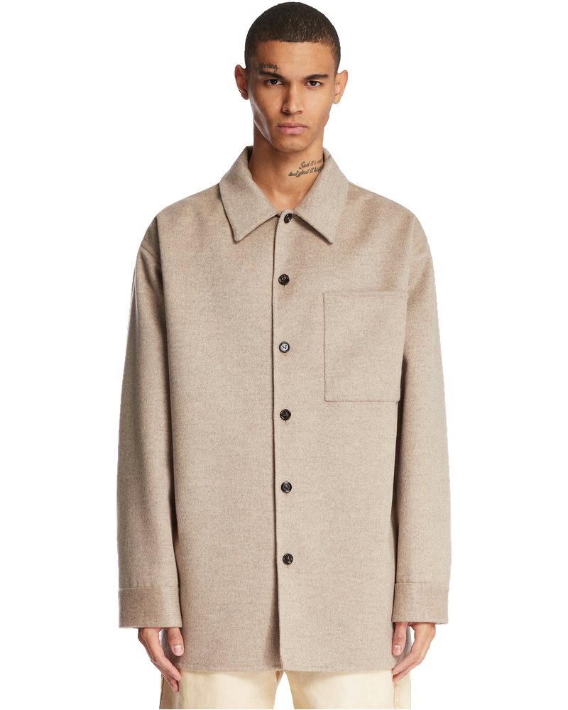 Beige Wool And Cashmere Overshirt Bottega veneta – Гарантія оригінальності