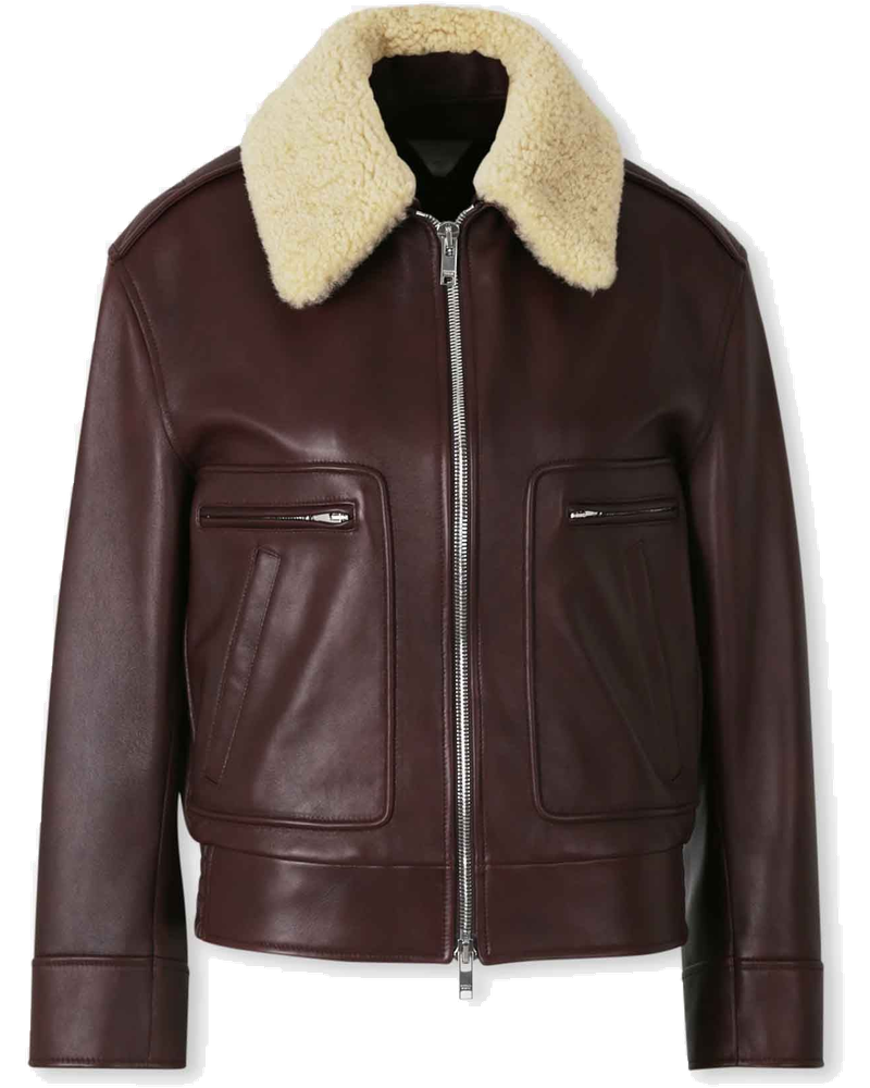 Leather Aviator Jacket Bottega veneta – Гарантія оригінальності