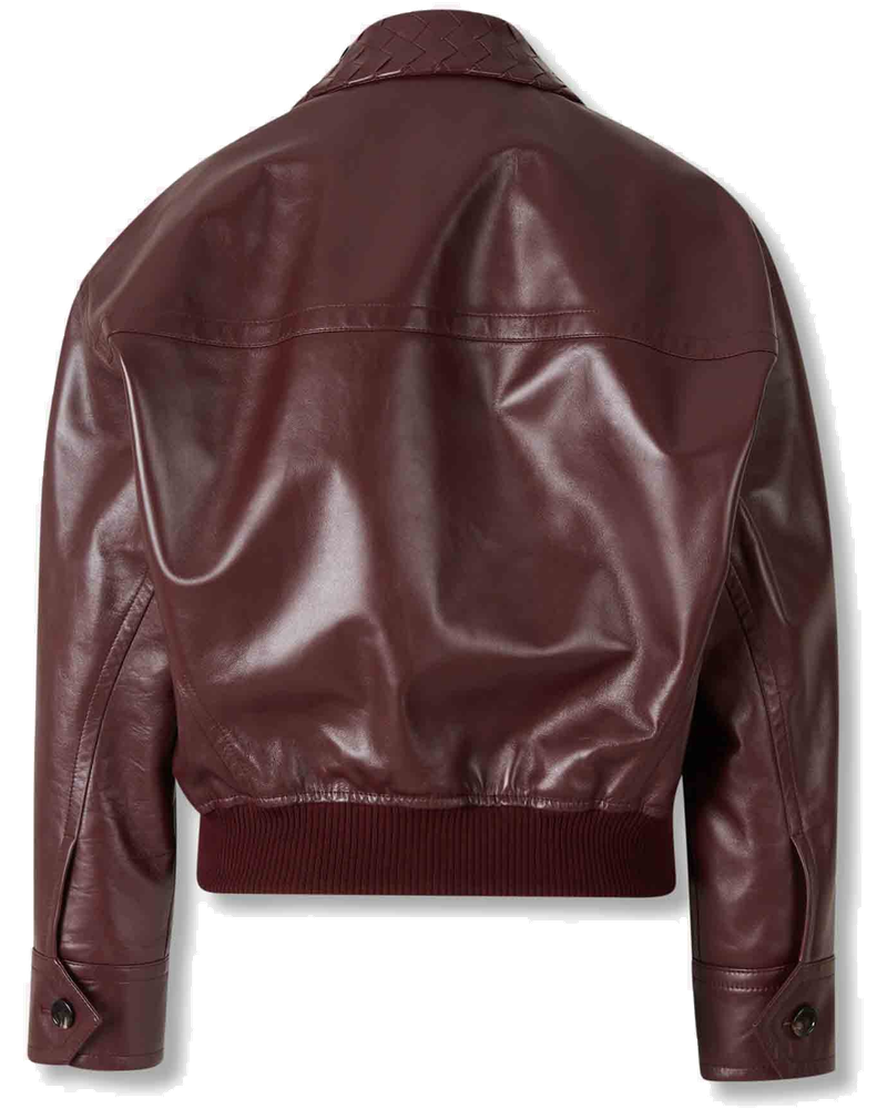 Оригінальна Leather Bomber Jacket Bottega veneta