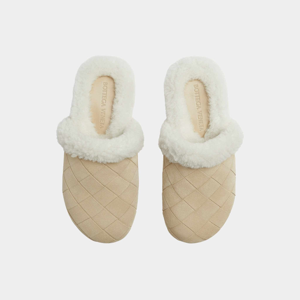 Reggie Slipper In Padded Intrecciato Suede Bottega veneta оригінал – Купити в Україні – вид ззаду