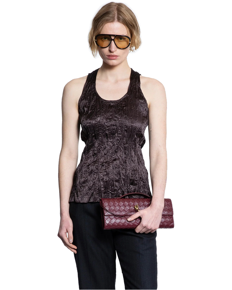 Crushed Slick Viscose Tank Top Bottega veneta – Гарантія оригінальності