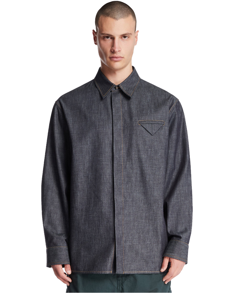 Rinsed Indigo Denim Shirt Bottega veneta – Гарантія оригінальності