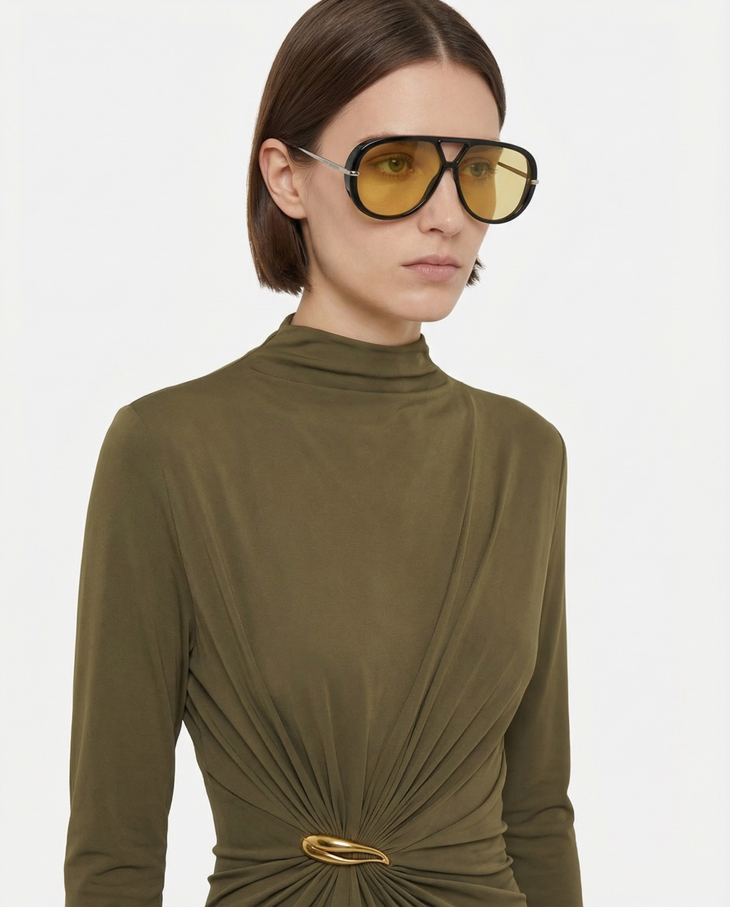 Оригінальна Classic Aviator Sunglasses Bottega veneta – вид ззаду