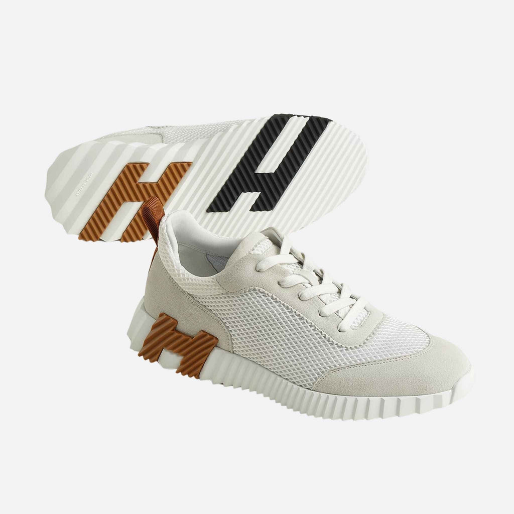 Bouncing Sneakers Graphic Mesh Suede Men Hermes – Гарантія оригінальності – боковий вид