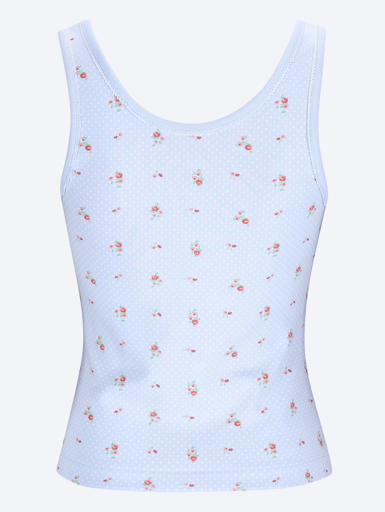 Оригінальна Bouquet Print Ribbed Knit Tank Top Prada – детальний вид