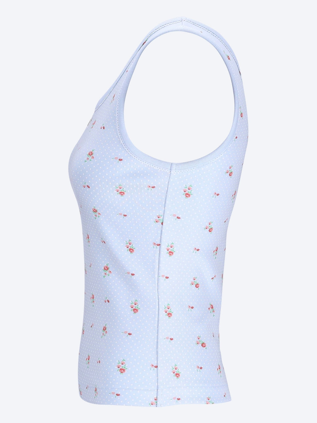 Оригінальна Bouquet Print Ribbed Knit Tank Top Prada – вид ззаду