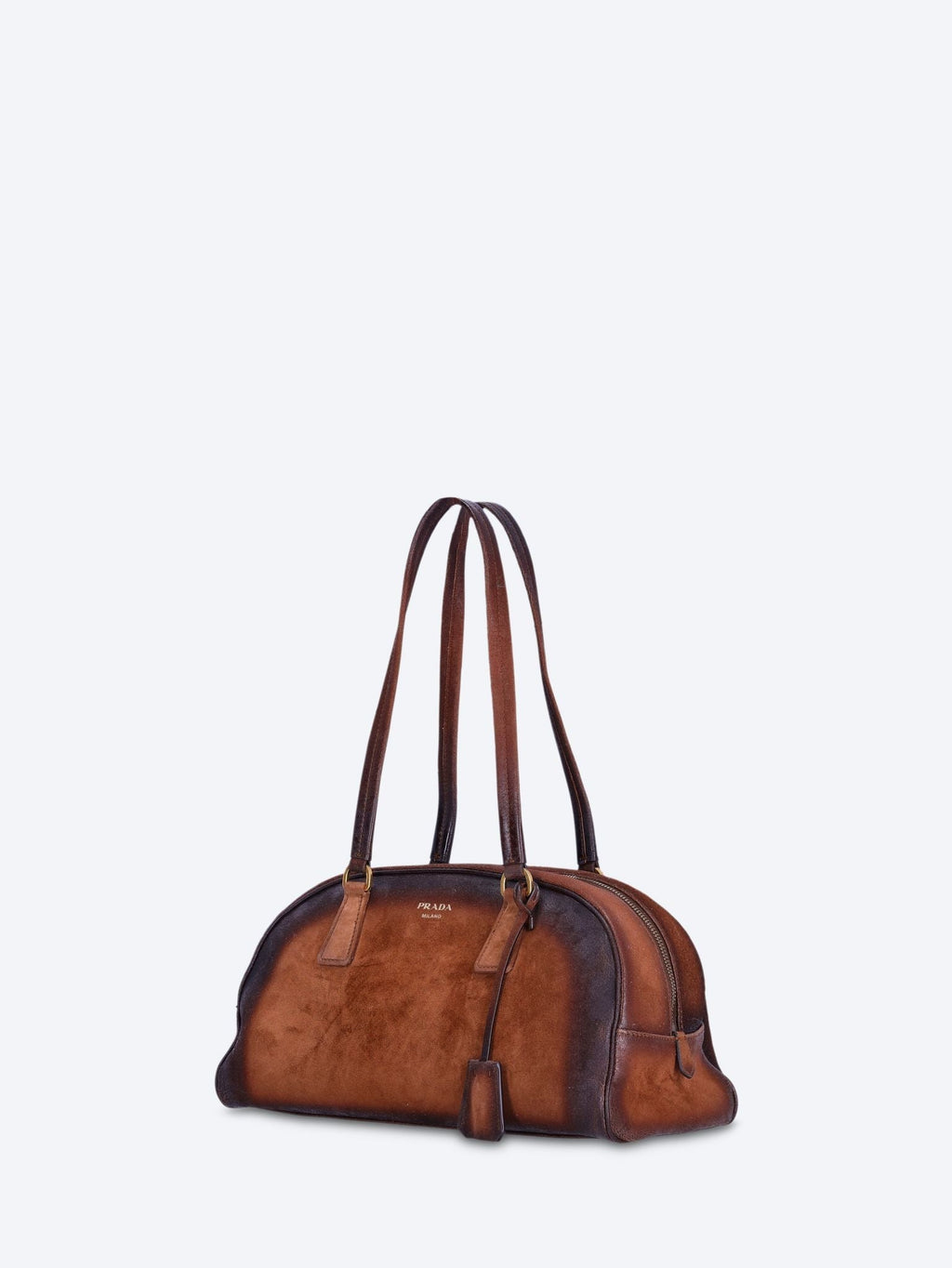 Bowling Medium Suede Bag Prada оригінал – Купити в Україні – вид ззаду