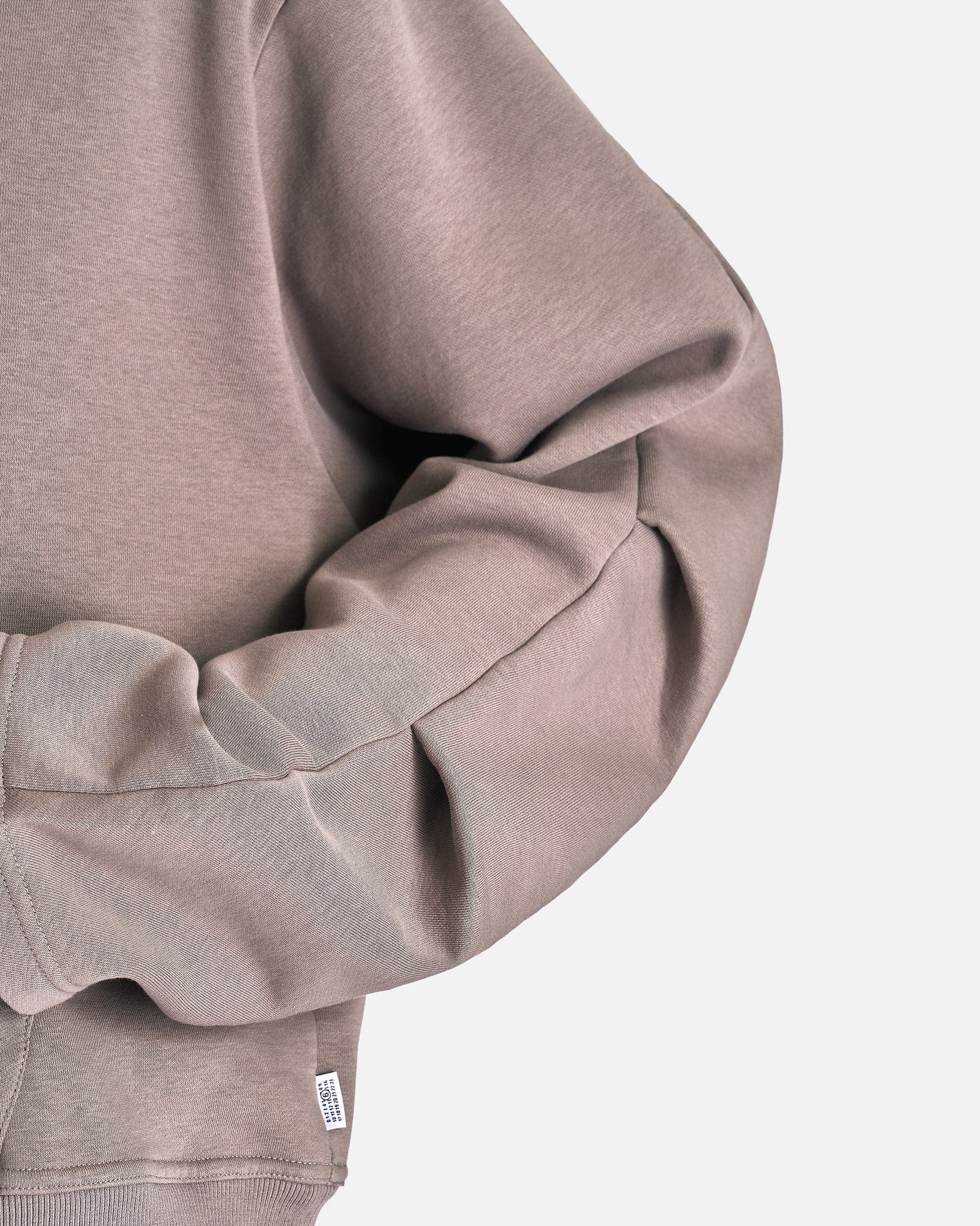 Оригінальна Boxy Hooded Sweatshirt In Taupe Maison margiela – збільшений вид
