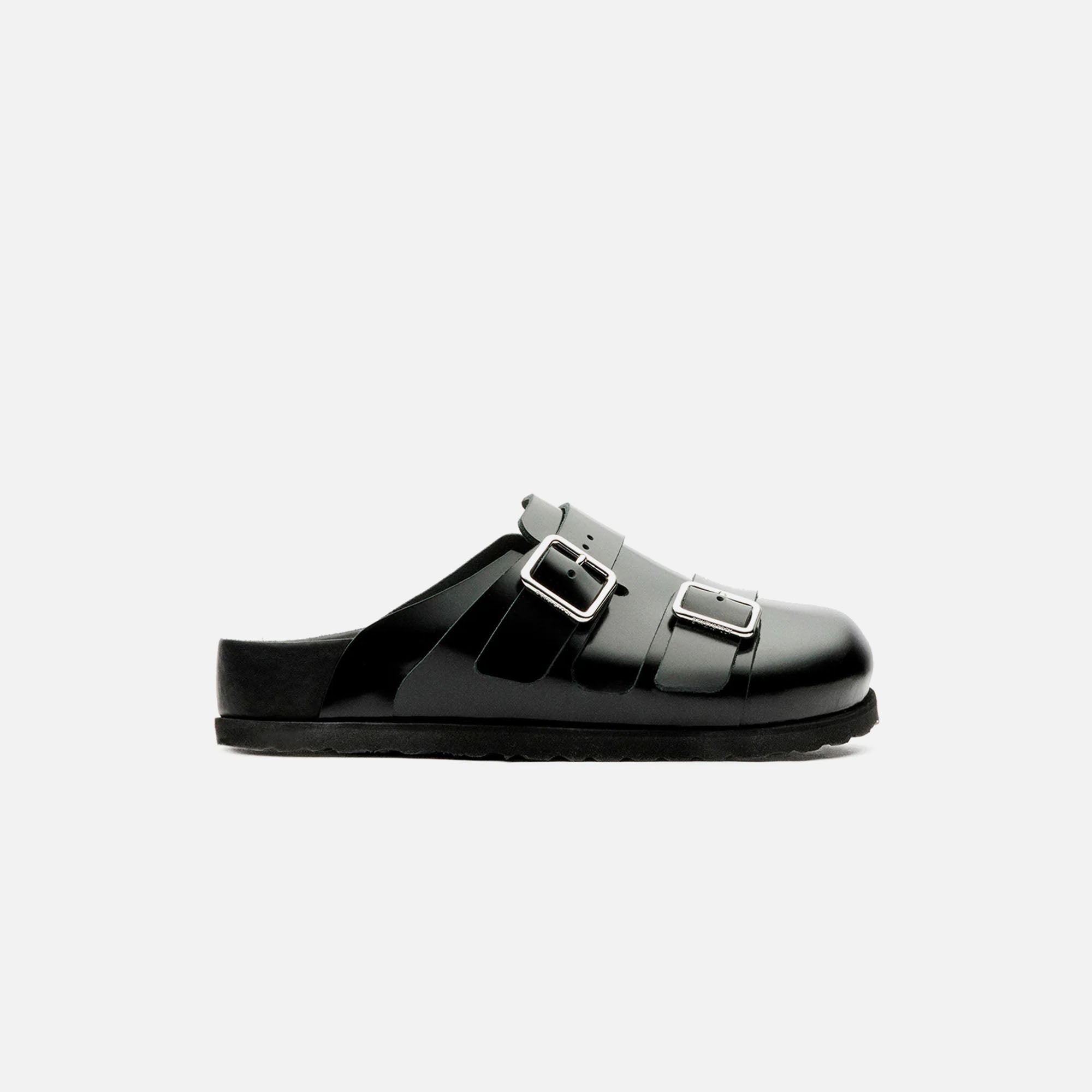 222 West Shiny Leather Black Birkenstock оригінал – Купити в Україні – боковий вид - BIRKENSTOCK