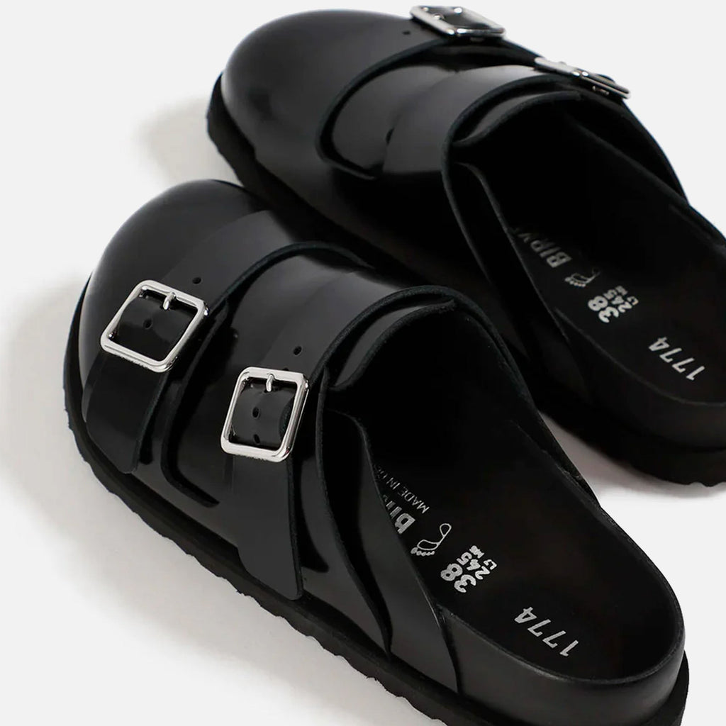 222 West Shiny Leather Black Birkenstock оригінал – Купити в Україні – вид ззаду