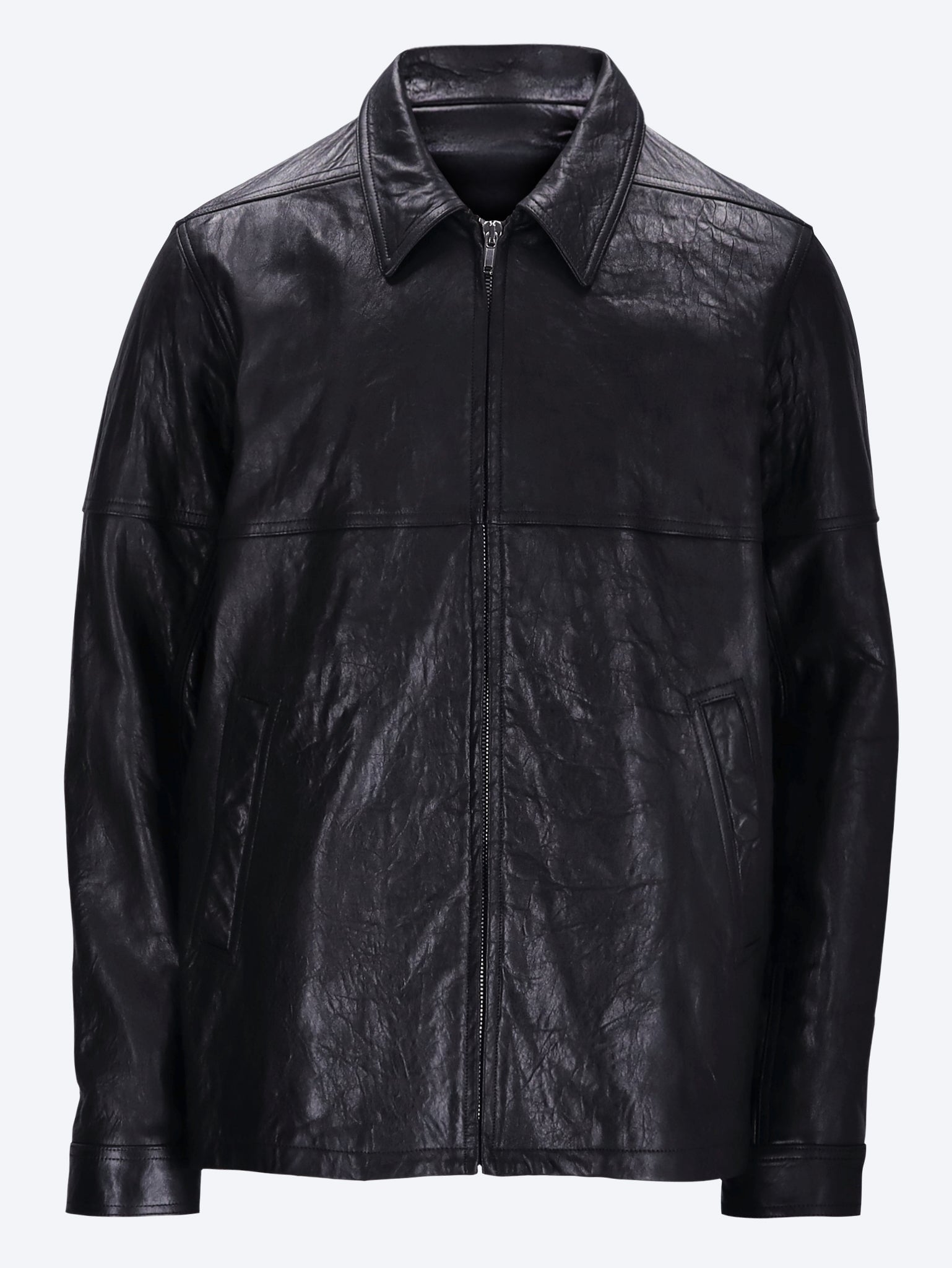 Brad Leather Jacket Rick owens – Гарантія оригінальності – боковий вид