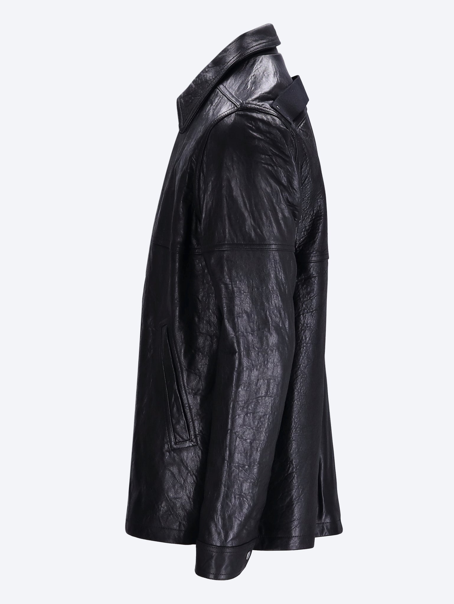 Brad Leather Jacket Rick owens – Гарантія оригінальності – вид ззаду