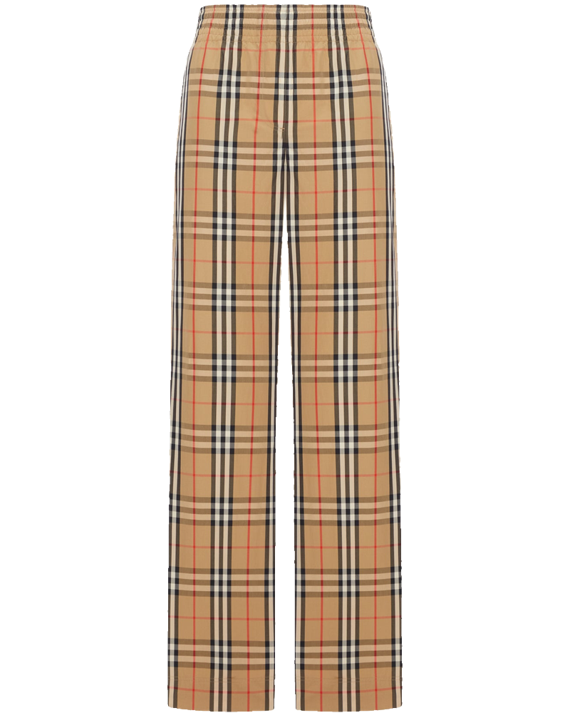 Оригінальна Check Cotton Trousers Burberry
