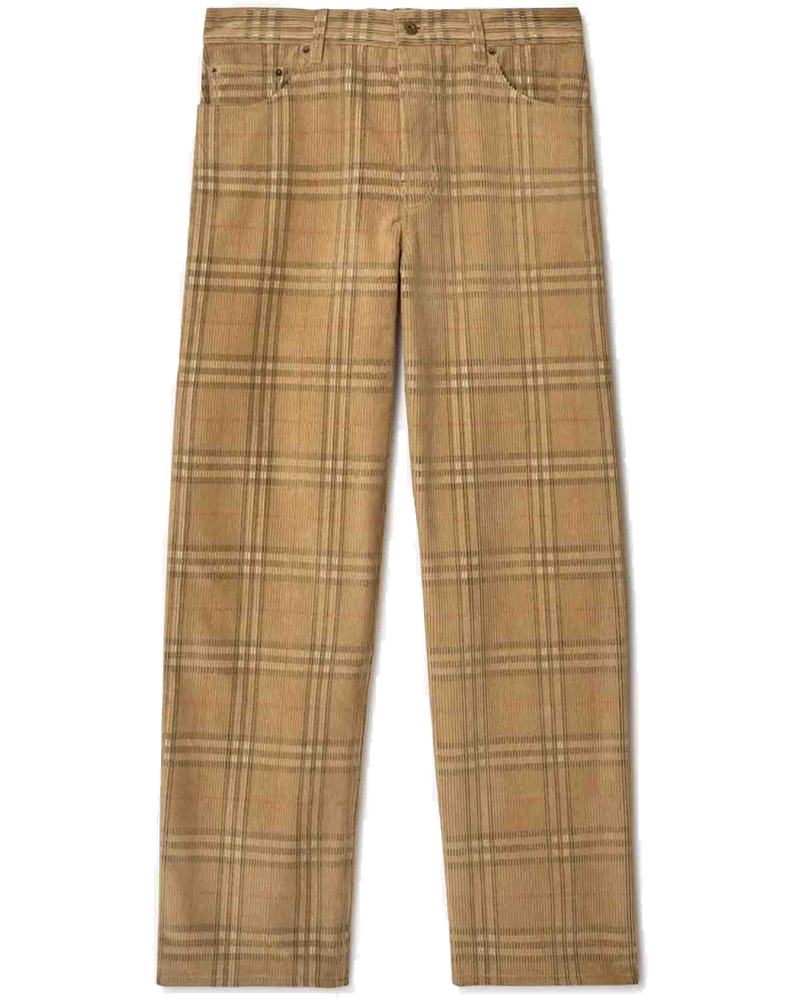 Оригінальна Checked Corduroy Trousers Burberry