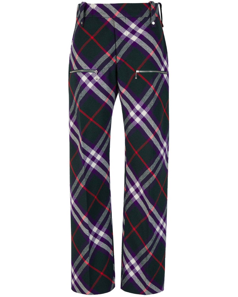 Checked Motif Wool Pants Burberry оригінал – Купити в Україні