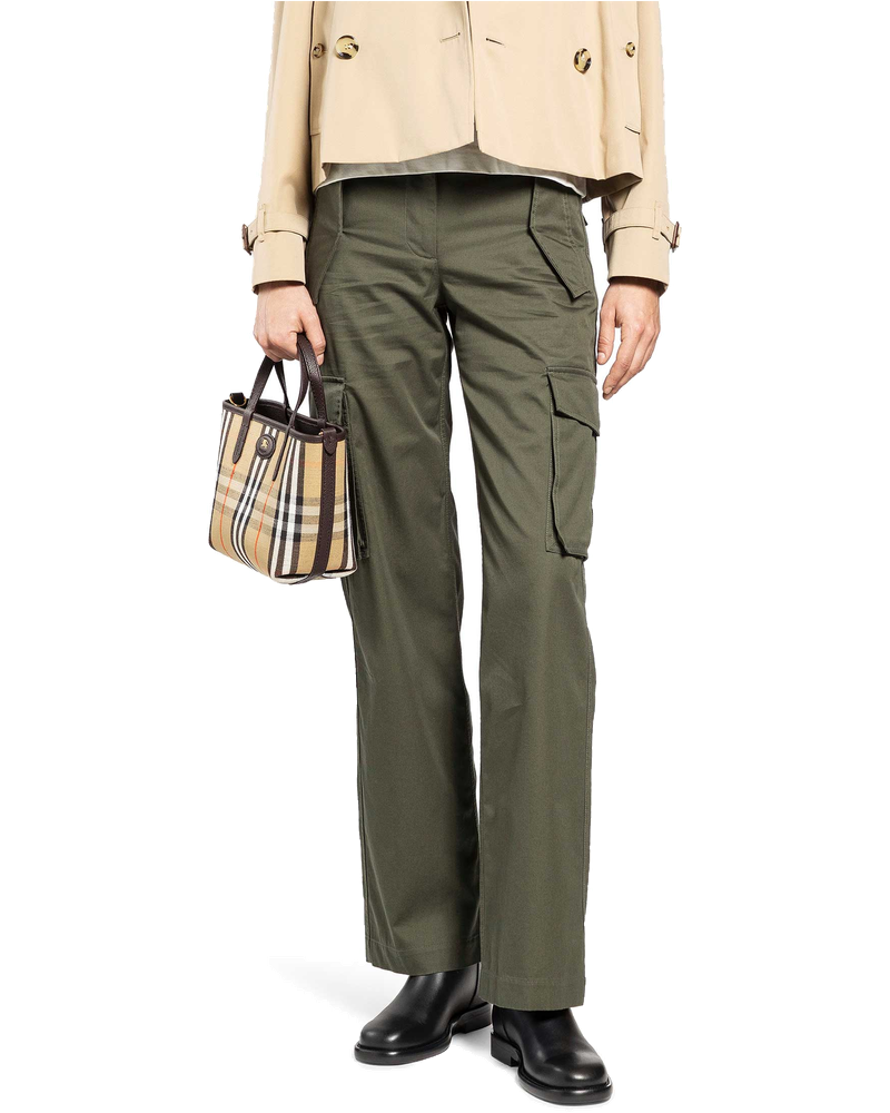 Check Trim Gabardine Cargo Trousers Burberry оригінал – Купити в Україні