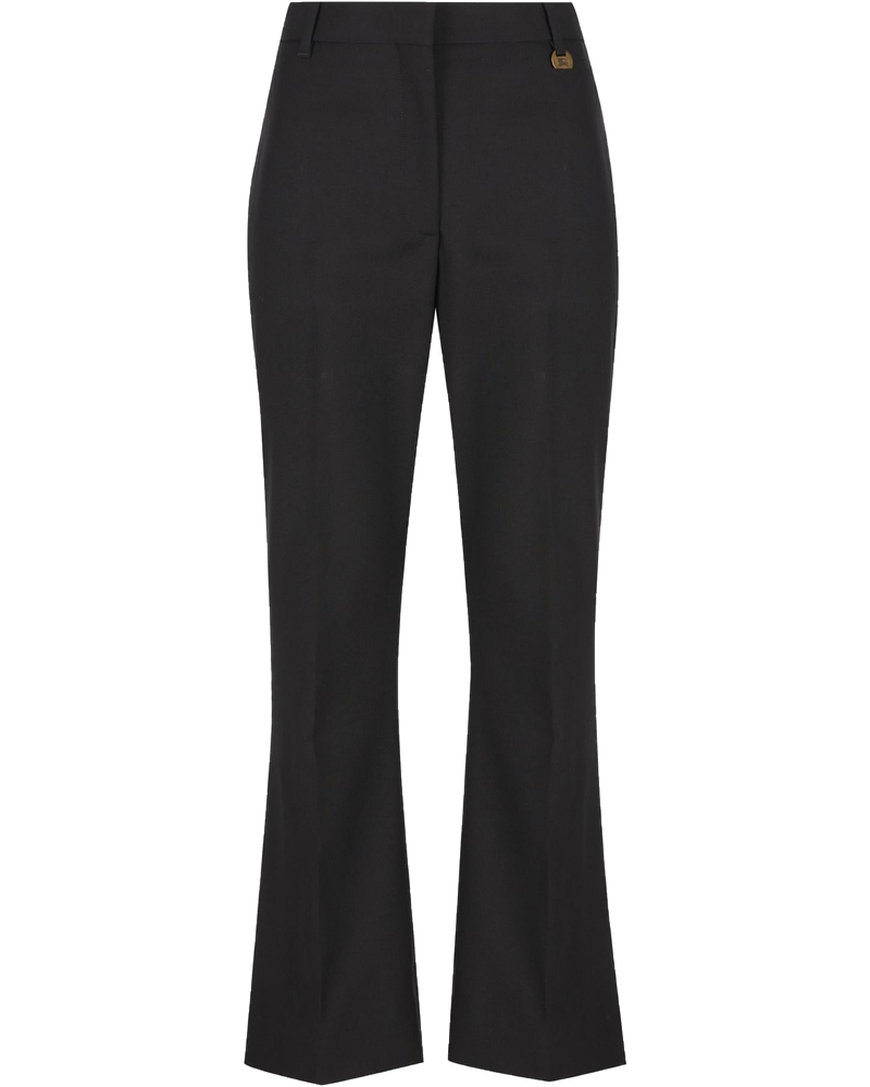 Оригінальна Cropped Flared Wool Trousers Burberry
