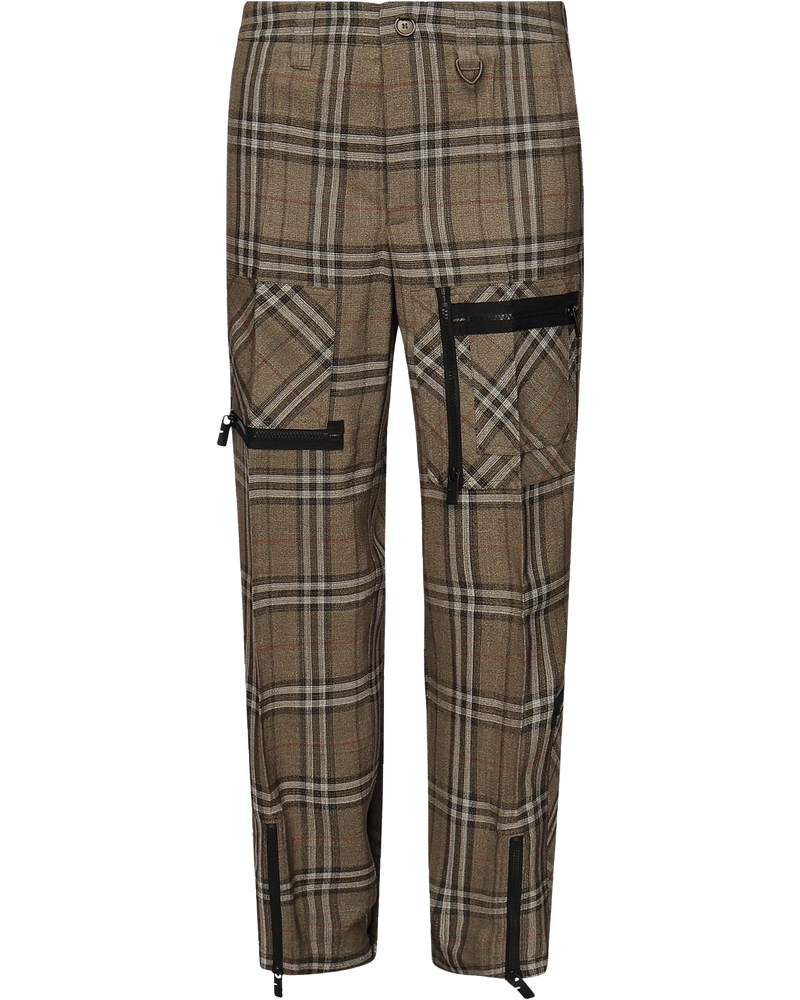Pantaloni Cargo In Misto Seta Check Burberry – Гарантія оригінальності