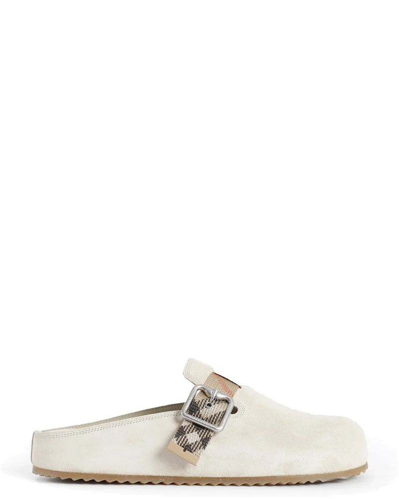 Suede Buckle Mule Slippers Burberry – Гарантія оригінальності