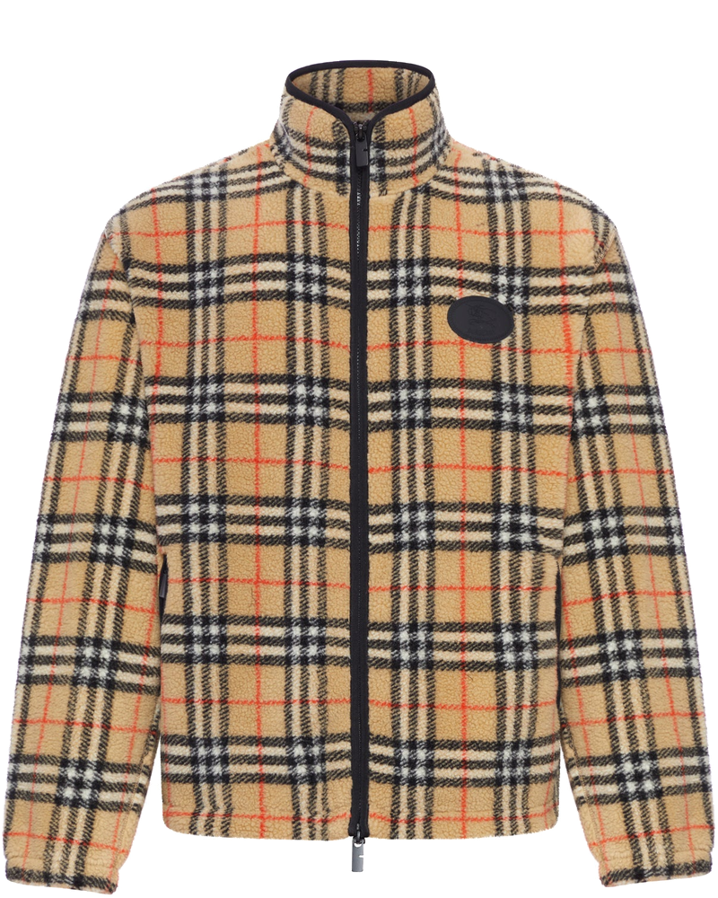 Оригінальна Checked Cashmere And Wool Blend Fleece Burberry