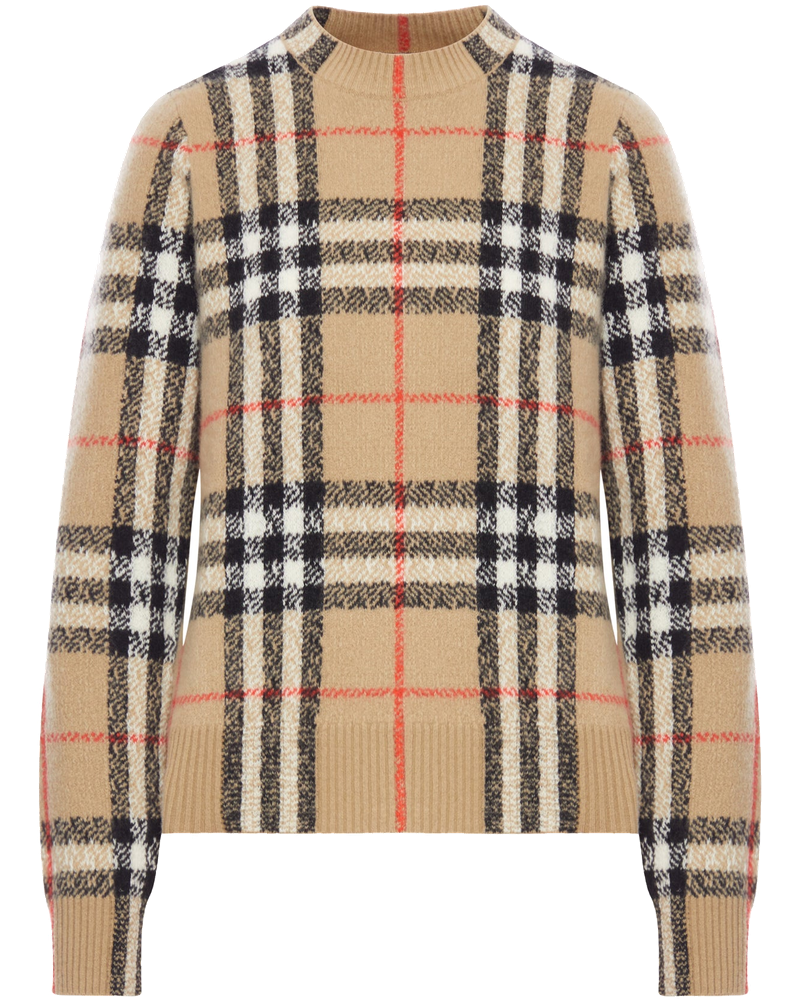 Оригінальна Checked Wool And Cashmere Sweater Burberry