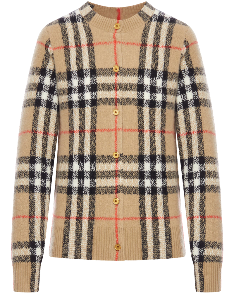 Wool And Cashmere Check Cardigan Burberry – Гарантія оригінальності