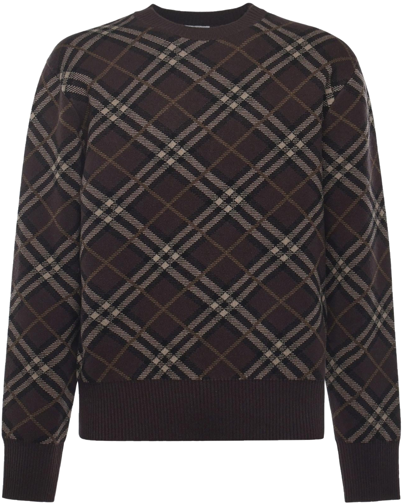 Оригінальна Maglione In Lana E Cashmere Check Burberry