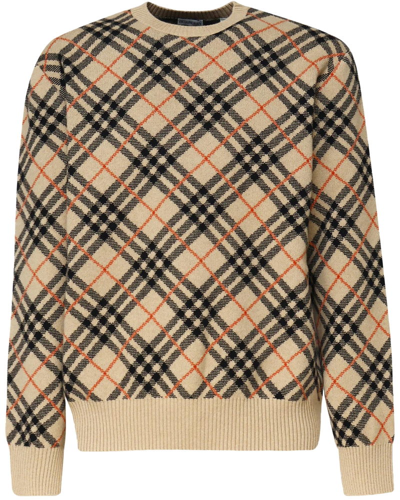 Maglioncino In Cashmere Check All-Over Burberry – Гарантія оригінальності