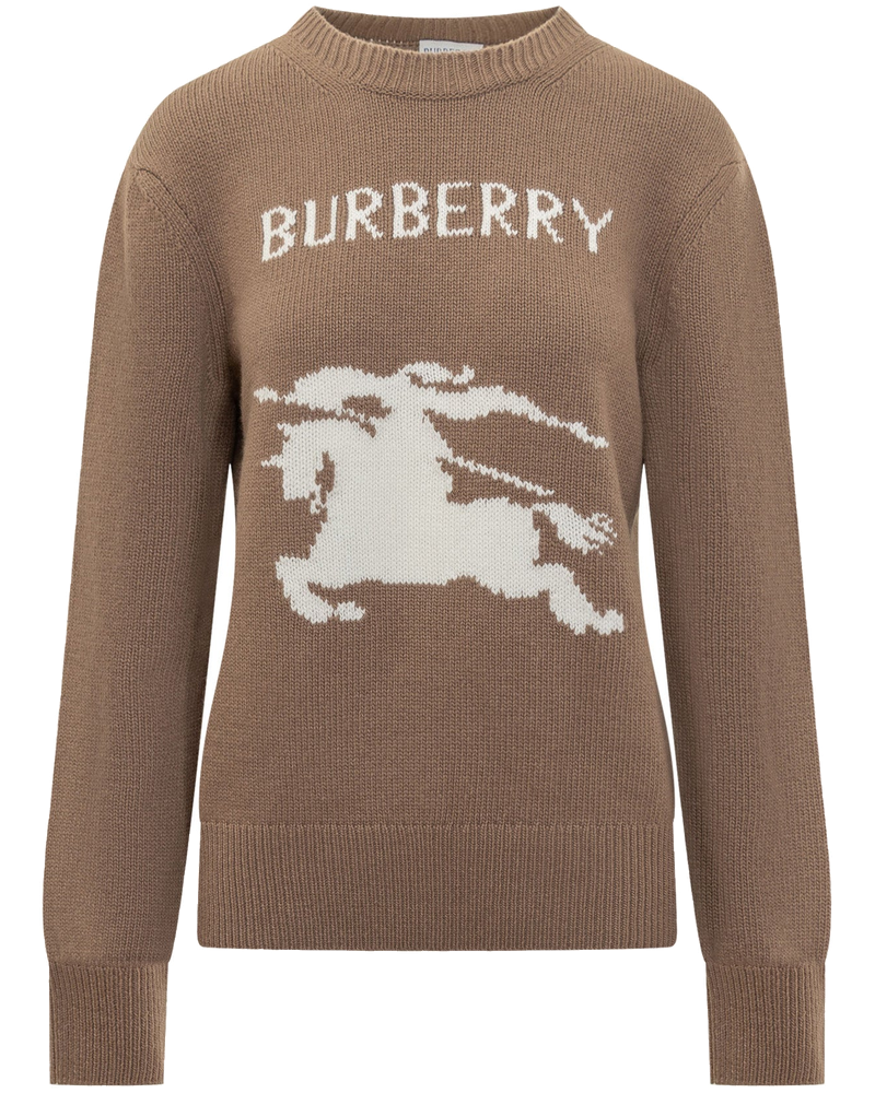 Brown Sweater With Knight Logo Burberry – Гарантія оригінальності